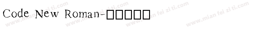 Code New Roman字体转换
